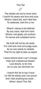 This Tall- Pride Poem