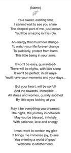 Personalized New Mom Poem